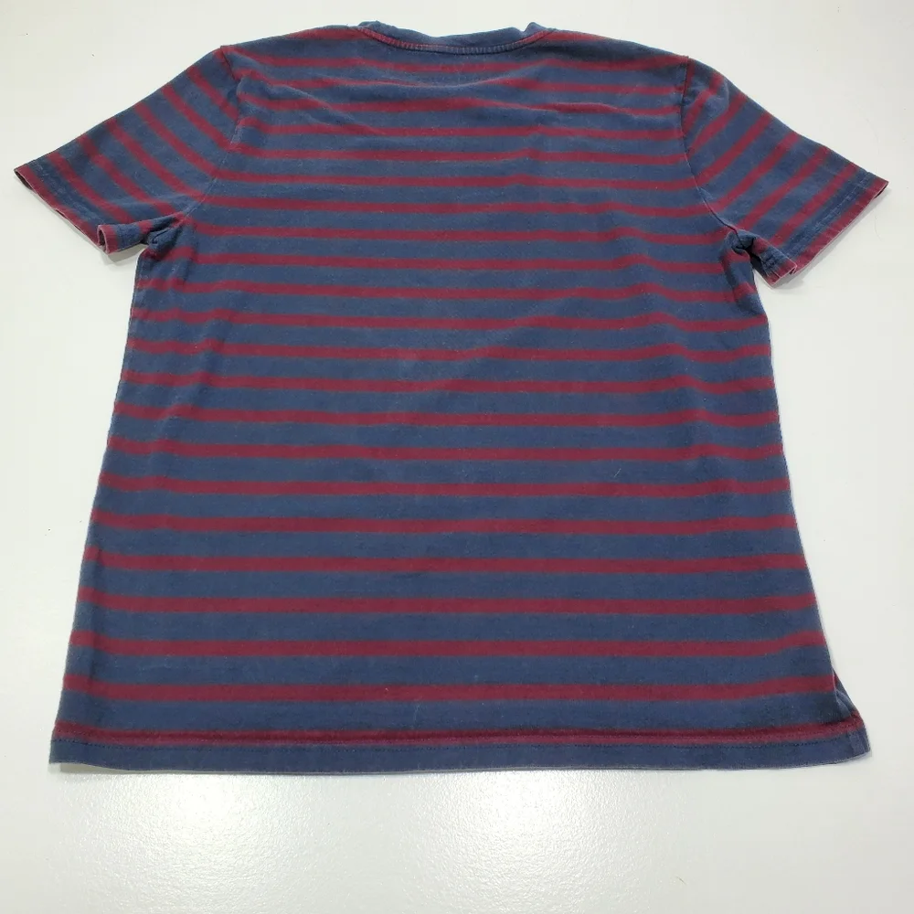 Everlane T-shirt Men‎ Size Large Short Sleeve Blue and Red Stripes Crewneck - Picture 4 of 8
